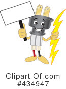 Electric Plug Character Clipart #434947 by Mascot Junction
