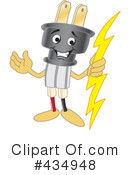 Electric Plug Character Clipart #434948 by Toons4Biz