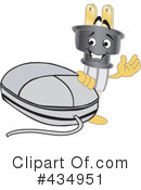 Electric Plug Character Clipart #434951 by Mascot Junction