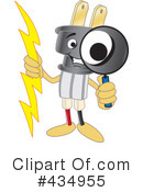 Electric Plug Character Clipart #434955 by Mascot Junction