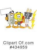 Electric Plug Character Clipart #434959 by Mascot Junction
