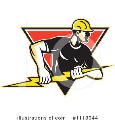 Royalty-Free (RF) Electrician Clipart Illustration by patrimonio - Stock Sample #1113044