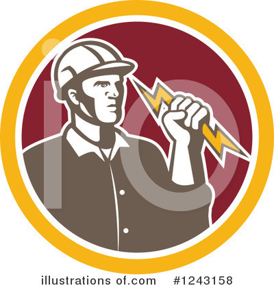 Royalty-Free (RF) Electrician Clipart Illustration by patrimonio - Stock Sample #1243158