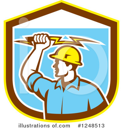 Royalty-Free (RF) Electrician Clipart Illustration by patrimonio - Stock Sample #1248513