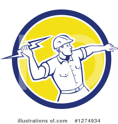 Royalty-Free (RF) Electrician Clipart Illustration by patrimonio - Stock Sample #1274934