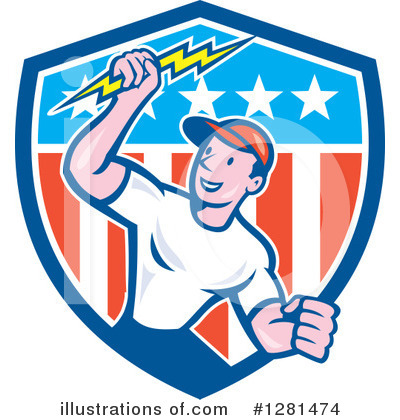 Royalty-Free (RF) Electrician Clipart Illustration by patrimonio - Stock Sample #1281474