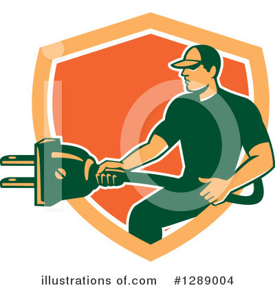 Royalty-Free (RF) Electrician Clipart Illustration by patrimonio - Stock Sample #1289004