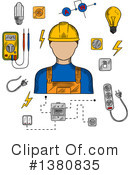 Electrician Clipart #1380835 by Vector Tradition SM