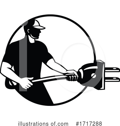 Royalty-Free (RF) Electrician Clipart Illustration by patrimonio - Stock Sample #1717288