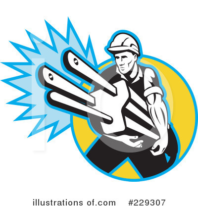 Royalty-Free (RF) Electrician Clipart Illustration by patrimonio - Stock Sample #229307