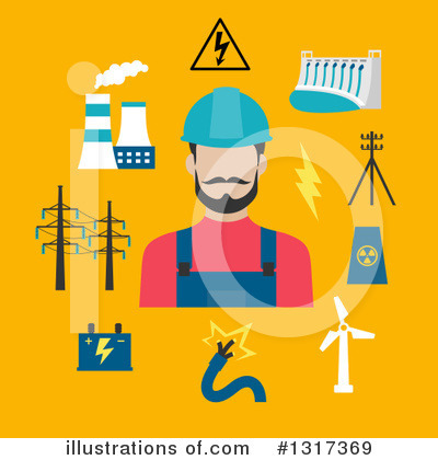 Electrician Clipart #1317369 by Vector Tradition SM