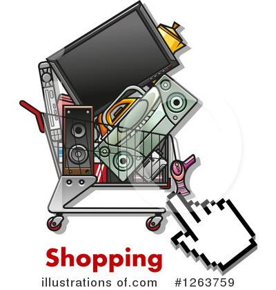 Online Shopping Clipart #1263759 by Vector Tradition SM