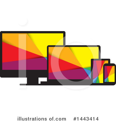 Desktop Computer Clipart #1443414 by ColorMagic