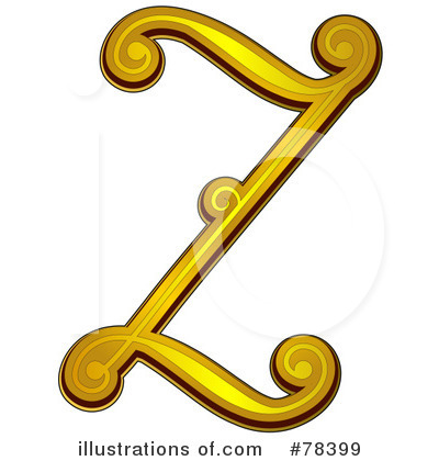Royalty-Free (RF) Elegant Gold Letters Clipart Illustration by BNP Design Studio - Stock Sample #78399