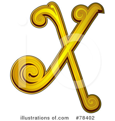 Royalty-Free (RF) Elegant Gold Letters Clipart Illustration by BNP Design Studio - Stock Sample #78402