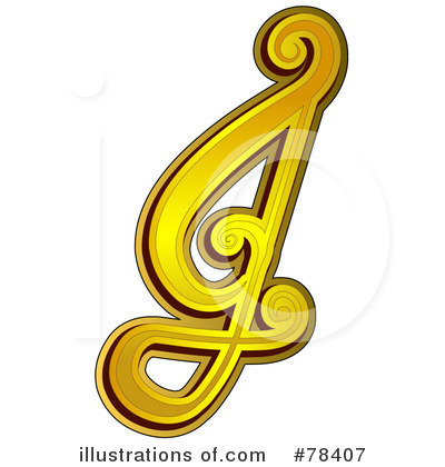 Royalty-Free (RF) Elegant Gold Letters Clipart Illustration by BNP Design Studio - Stock Sample #78407