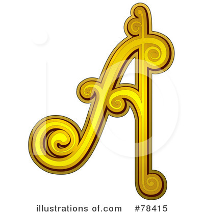 Elegant Gold Letters Clipart #78415 by BNP Design Studio