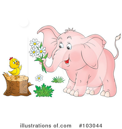 Royalty-Free (RF) Elephant Clipart Illustration by Alex Bannykh - Stock Sample #103044
