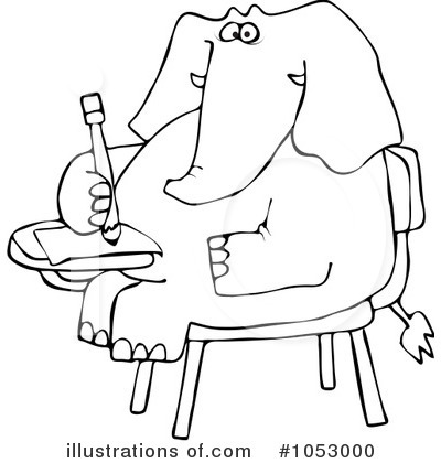 Royalty-Free (RF) Elephant Clipart Illustration by djart - Stock Sample #1053000