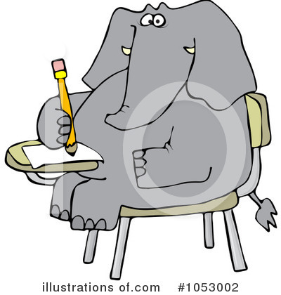 Royalty-Free (RF) Elephant Clipart Illustration by djart - Stock Sample #1053002