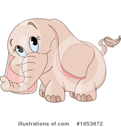 Royalty-Free (RF) Elephant Clipart Illustration by Pushkin - Stock Sample #1053672