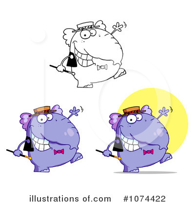 Royalty-Free (RF) Elephant Clipart Illustration by Hit Toon - Stock Sample #1074422