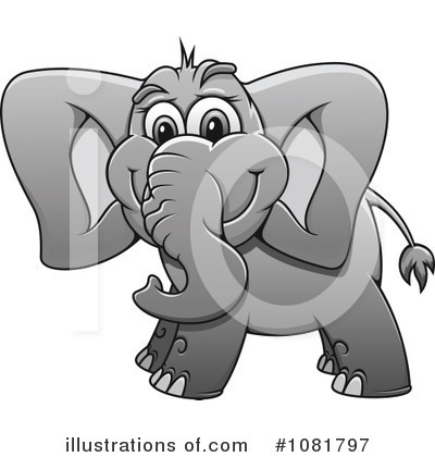 Royalty-Free (RF) Elephant Clipart Illustration by Vector Tradition SM - Stock Sample #1081797