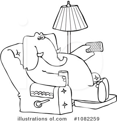 Royalty-Free (RF) Elephant Clipart Illustration by djart - Stock Sample #1082259