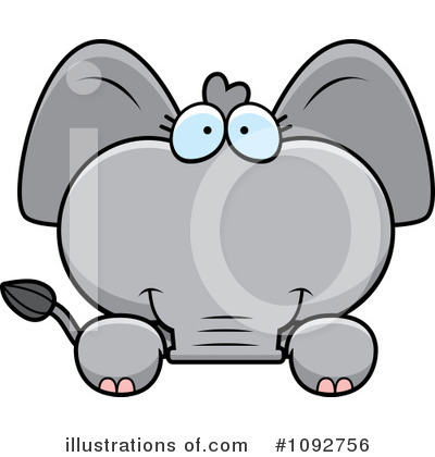 Royalty-Free (RF) Elephant Clipart Illustration by Cory Thoman - Stock Sample #1092756