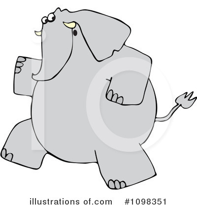 Royalty-Free (RF) Elephant Clipart Illustration by djart - Stock Sample #1098351