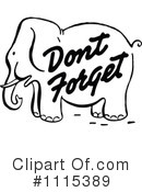 Elephant Clipart #1115389 by Prawny Vintage