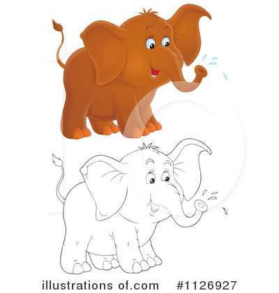 Royalty-Free (RF) Elephant Clipart Illustration by Alex Bannykh - Stock Sample #1126927
