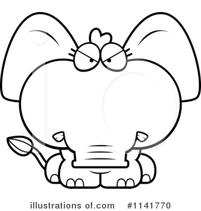 Royalty-Free (RF) Elephant Clipart Illustration by Cory Thoman - Stock Sample #1141770