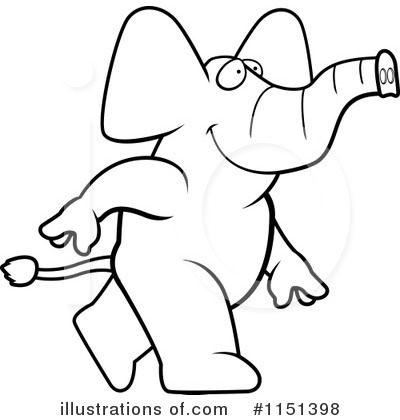 Royalty-Free (RF) Elephant Clipart Illustration by Cory Thoman - Stock Sample #1151398