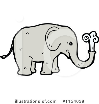 Royalty-Free (RF) Elephant Clipart Illustration by lineartestpilot - Stock Sample #1154039