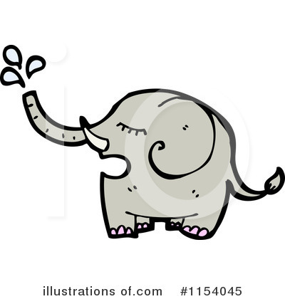 Royalty-Free (RF) Elephant Clipart Illustration by lineartestpilot - Stock Sample #1154045