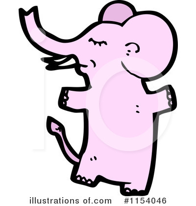 Pink Elephant Clipart #1154046 by lineartestpilot