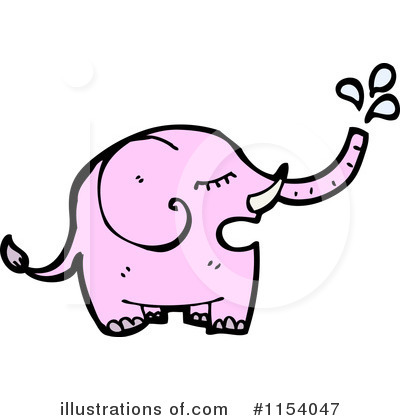 Pink Elephant Clipart #1154047 by lineartestpilot