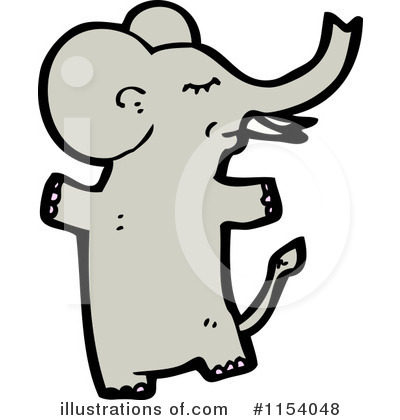Royalty-Free (RF) Elephant Clipart Illustration by lineartestpilot - Stock Sample #1154048