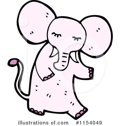 Royalty-Free (RF) Elephant Clipart Illustration by lineartestpilot - Stock Sample #1154049