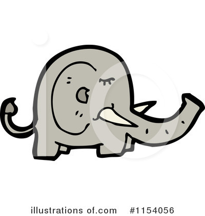 Royalty-Free (RF) Elephant Clipart Illustration by lineartestpilot - Stock Sample #1154056