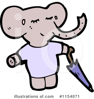Royalty-Free (RF) Elephant Clipart Illustration by lineartestpilot - Stock Sample #1154071