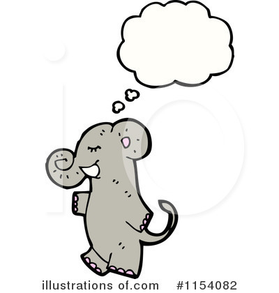 Royalty-Free (RF) Elephant Clipart Illustration by lineartestpilot - Stock Sample #1154082