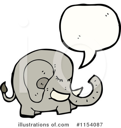 Royalty-Free (RF) Elephant Clipart Illustration by lineartestpilot - Stock Sample #1154087