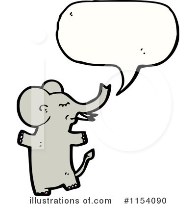 Royalty-Free (RF) Elephant Clipart Illustration by lineartestpilot - Stock Sample #1154090
