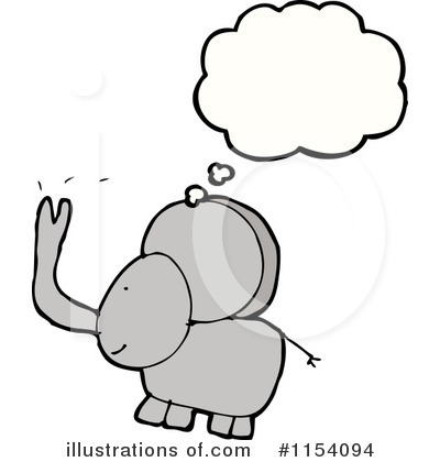 Royalty-Free (RF) Elephant Clipart Illustration by lineartestpilot - Stock Sample #1154094