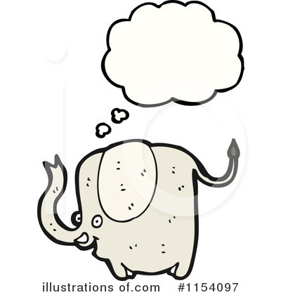 Royalty-Free (RF) Elephant Clipart Illustration by lineartestpilot - Stock Sample #1154097