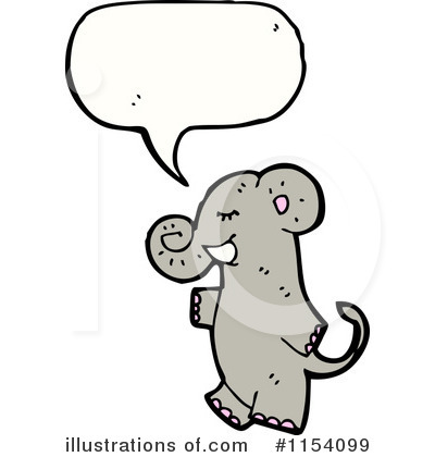 Royalty-Free (RF) Elephant Clipart Illustration by lineartestpilot - Stock Sample #1154099