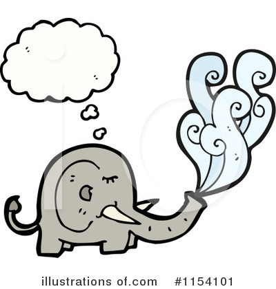 Royalty-Free (RF) Elephant Clipart Illustration by lineartestpilot - Stock Sample #1154101