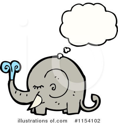 Royalty-Free (RF) Elephant Clipart Illustration by lineartestpilot - Stock Sample #1154102